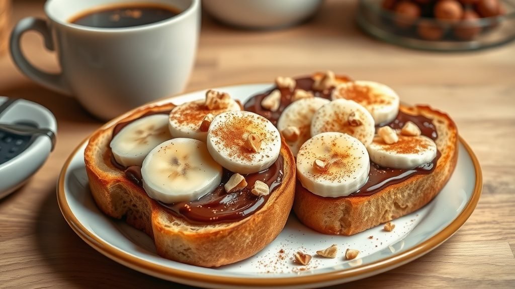 Chocolate Hazelnut and Banana Toast