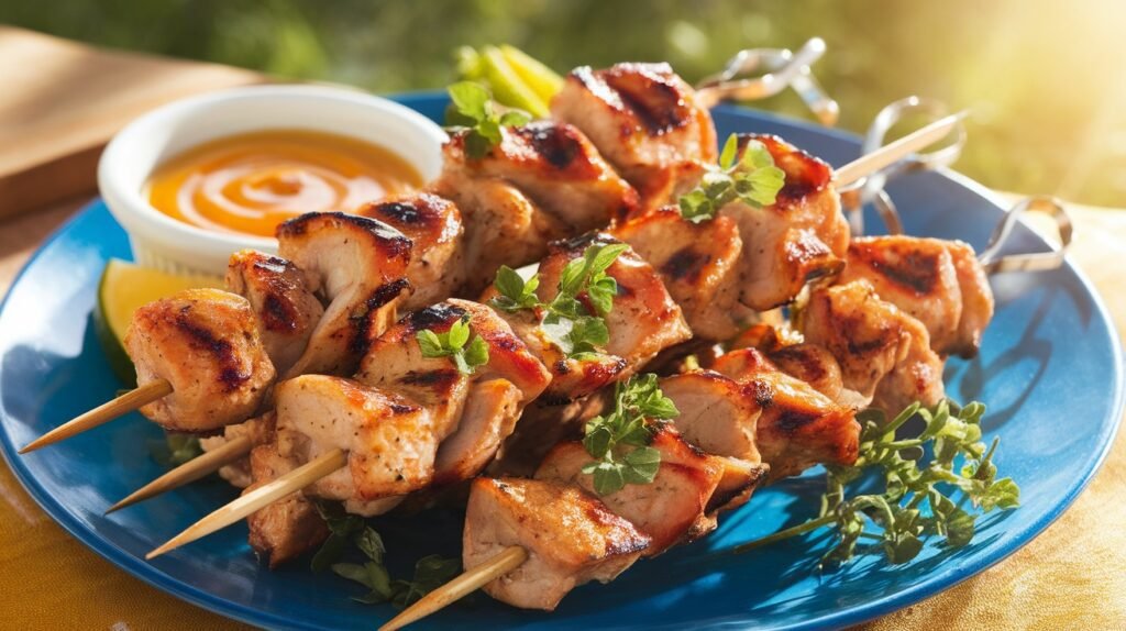 Honey Mustard Chicken Skewers