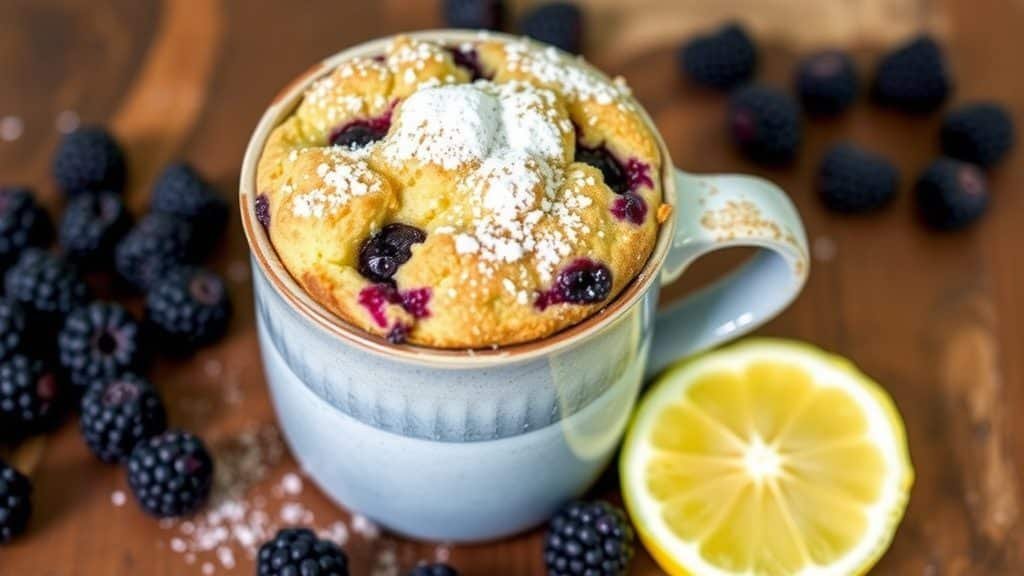 Blackberry Lemon Mug Muffin