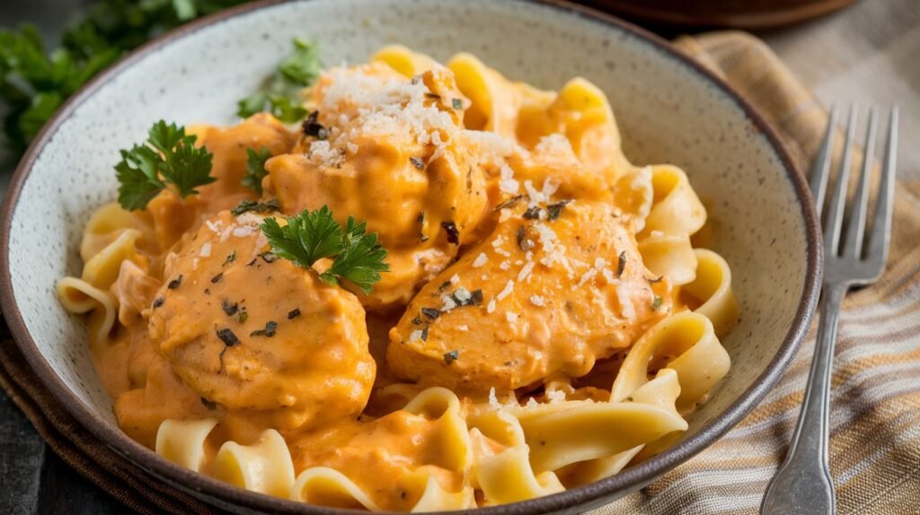Chicken with Butternut Squash Alfredo