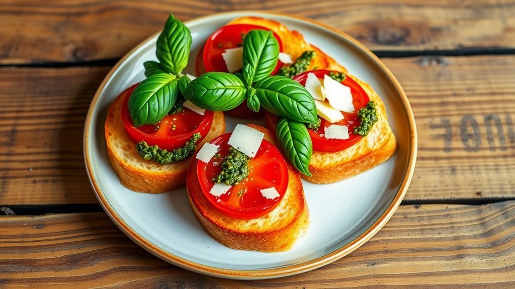 Pesto and Roasted Tomato Toast