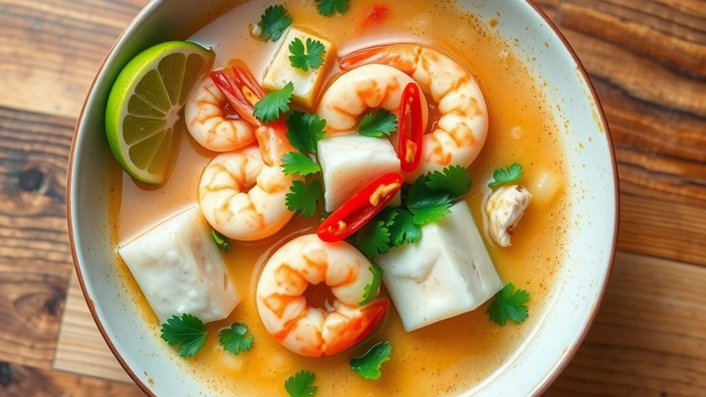 Spicy Fish and Prawn Soup