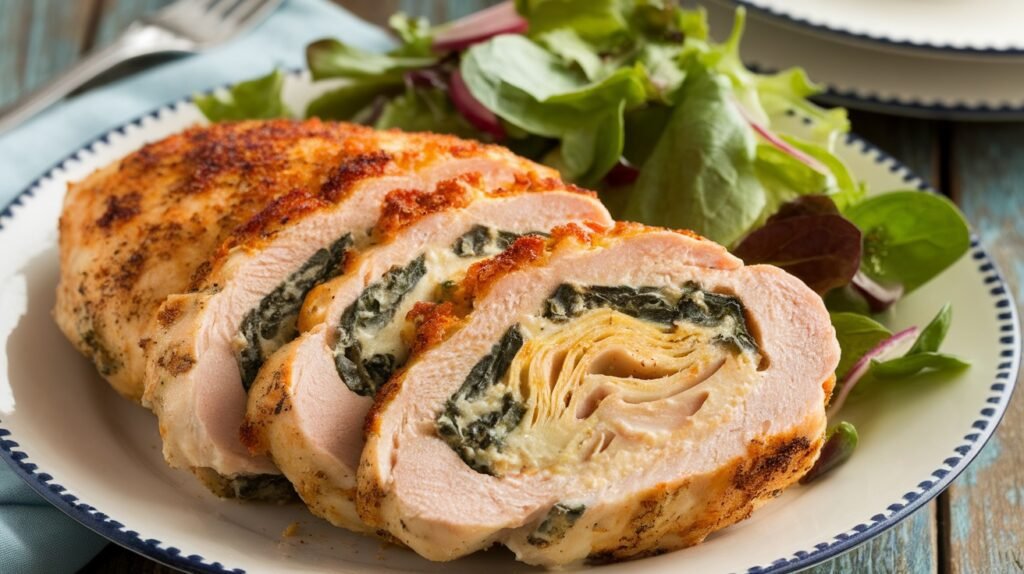 Spinach and Artichoke Stuffed Chicken