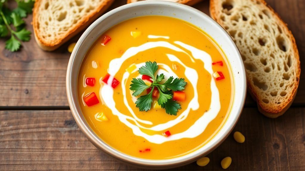 Sweet Corn and Bell Pepper Soup