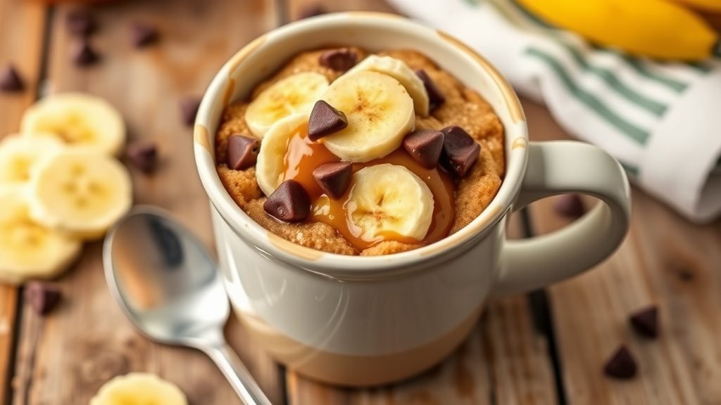 Banana Chocolate Chunk Mug Cake