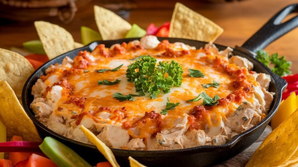 Chicken and Mozzarella Skillet Dip