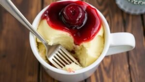 Cherry Cheesecake Mug Cake