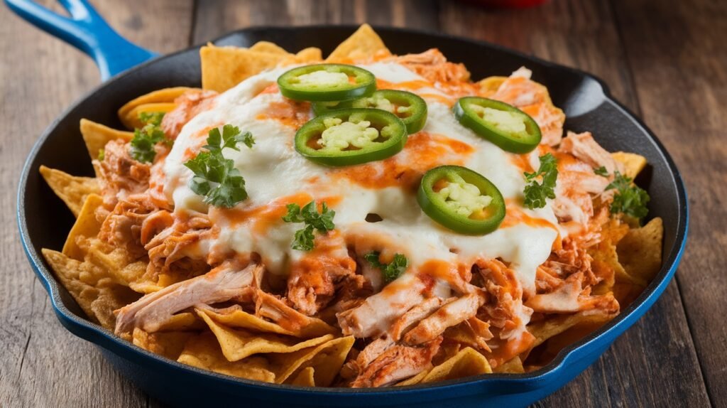 Chicken Alfredo Nacho Skillet