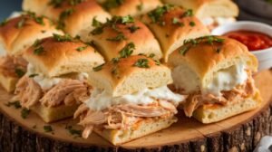 Chicken Alfredo Pizza Sliders
