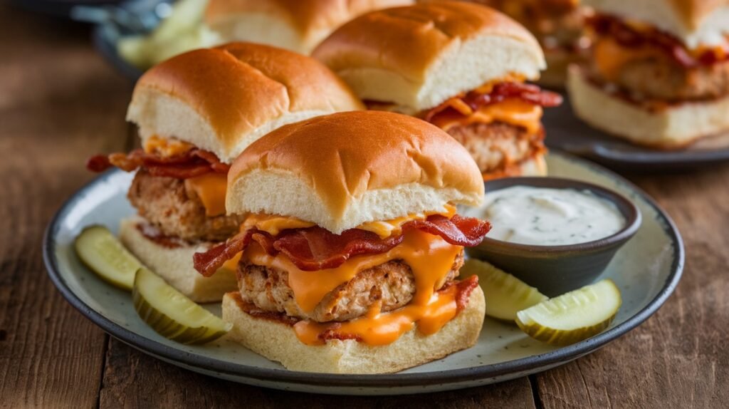Chicken Bacon Cheddar Sliders