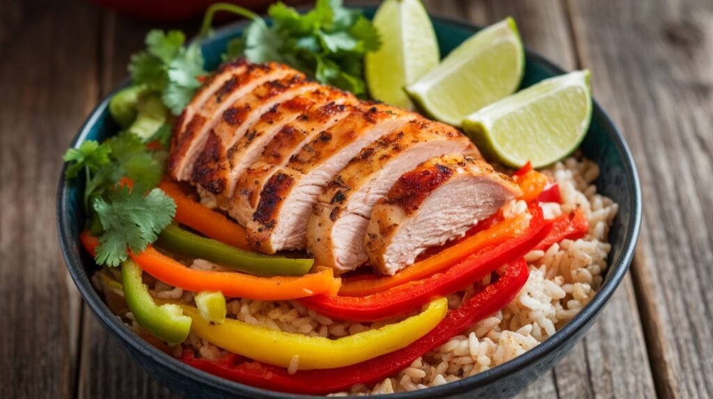 Chicken Fajita Rice Bowl Recipe
