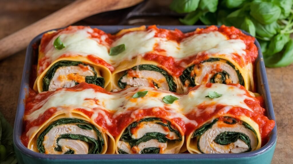 Chicken Lasagna Roll-Ups