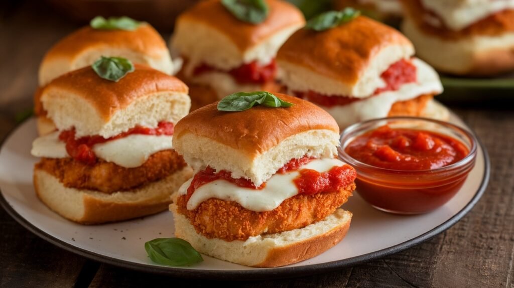 Chicken Parmesan Baked Sliders