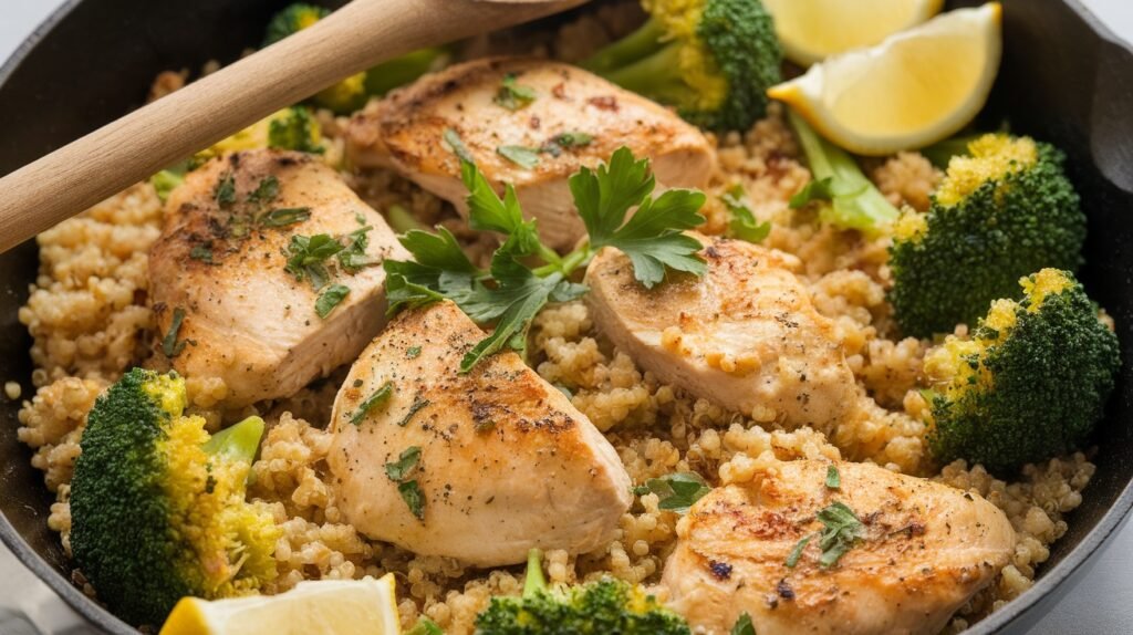 Chicken and Broccoli Quinoa Skillet