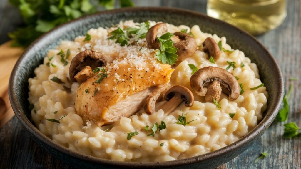 Chicken and Wild Mushroom Risotto