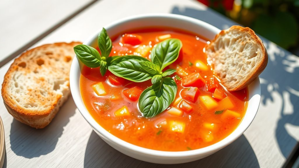 Chilled Gazpacho (Cold Tomato Soup)