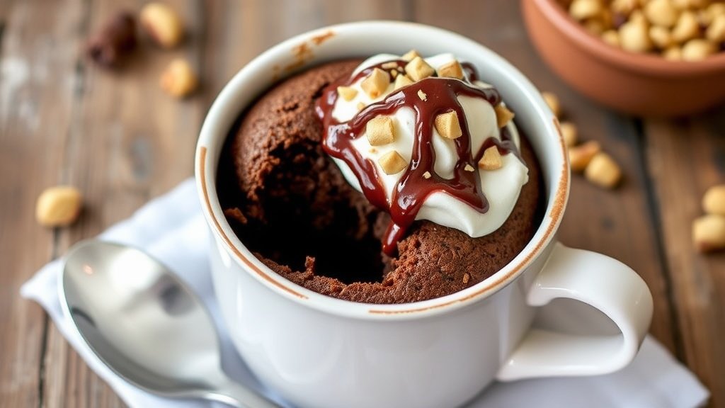 Chocolate Hazelnut Mug Cake
