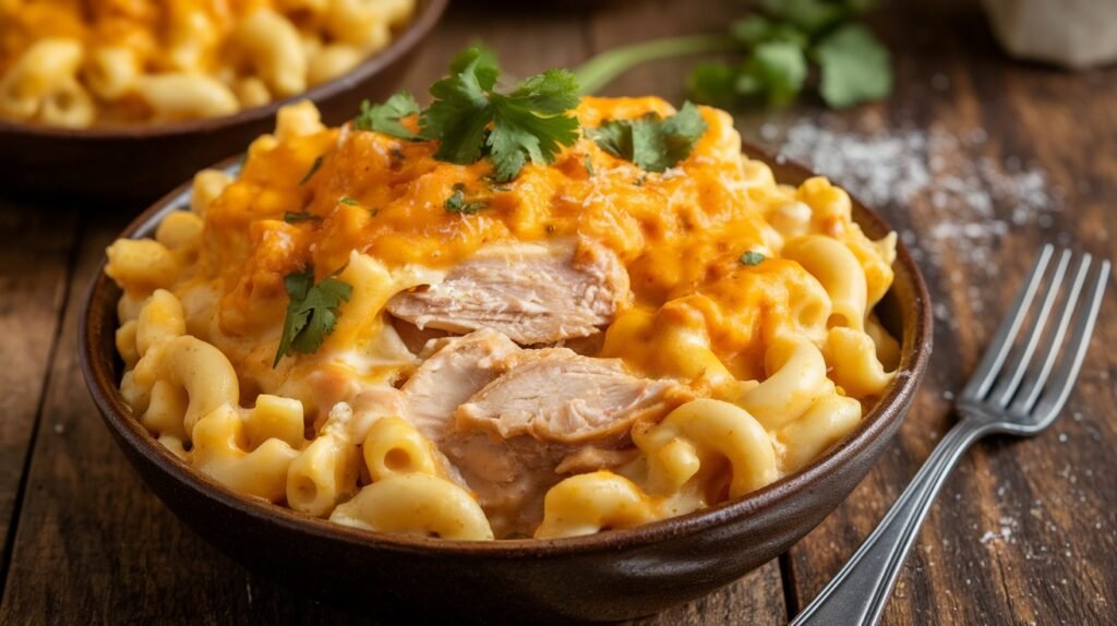 Chicken Queso Mac and Cheese