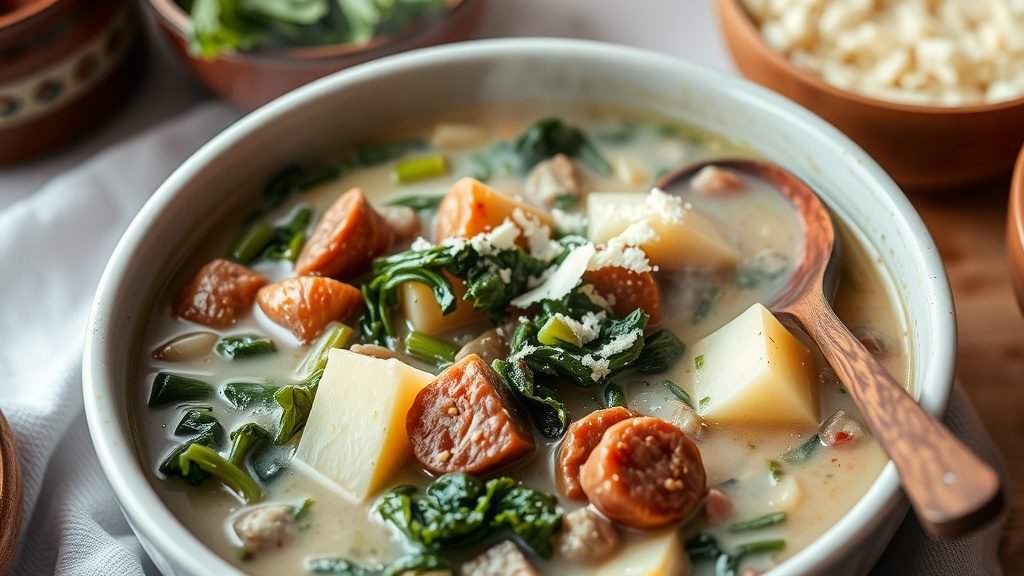 Italian Zuppa Toscana (Sausage, Kale, & Potato Soup)