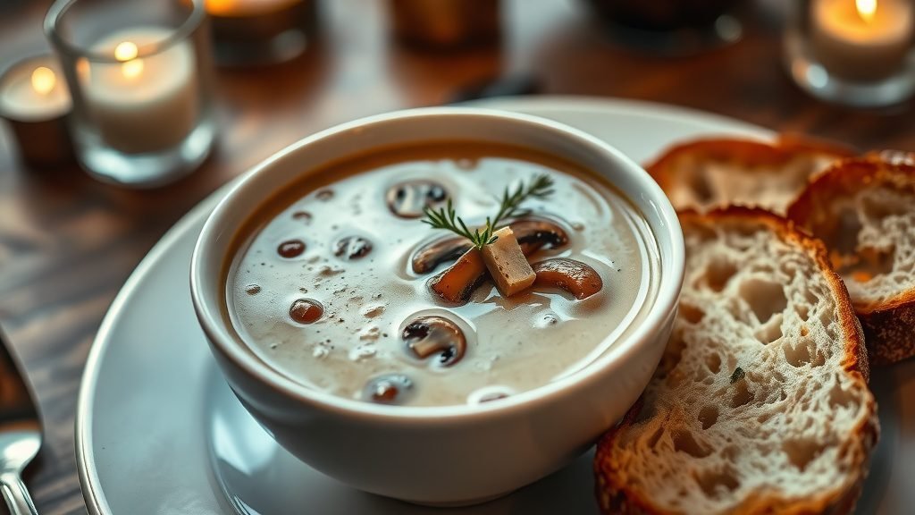 Velvety Truffle and Mushroom Soup