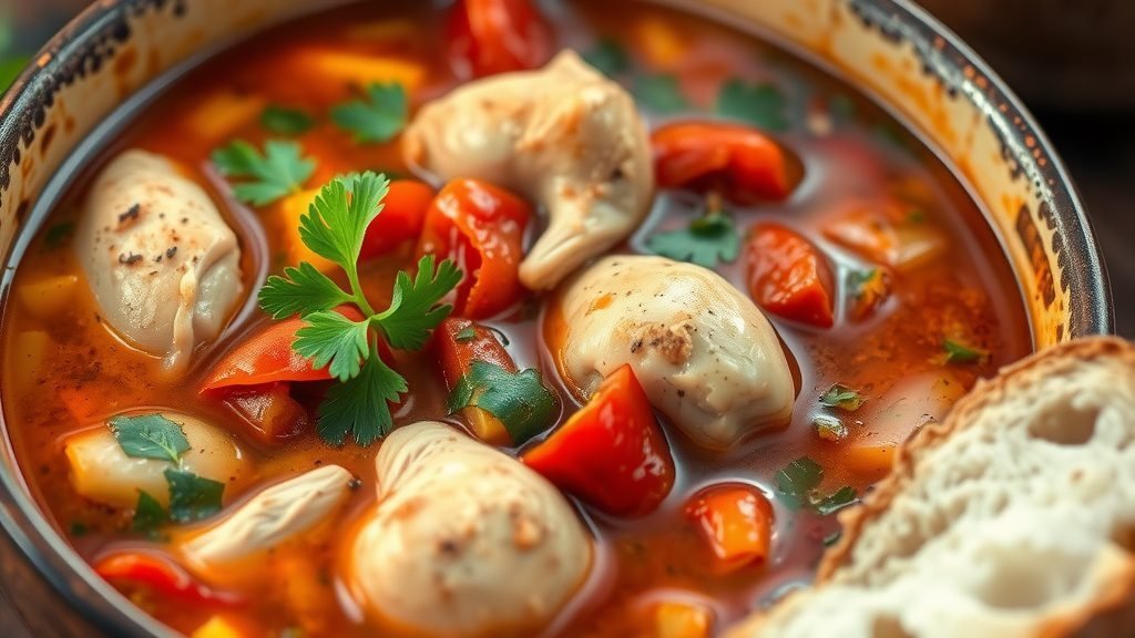Italian Chicken Cacciatore Soup