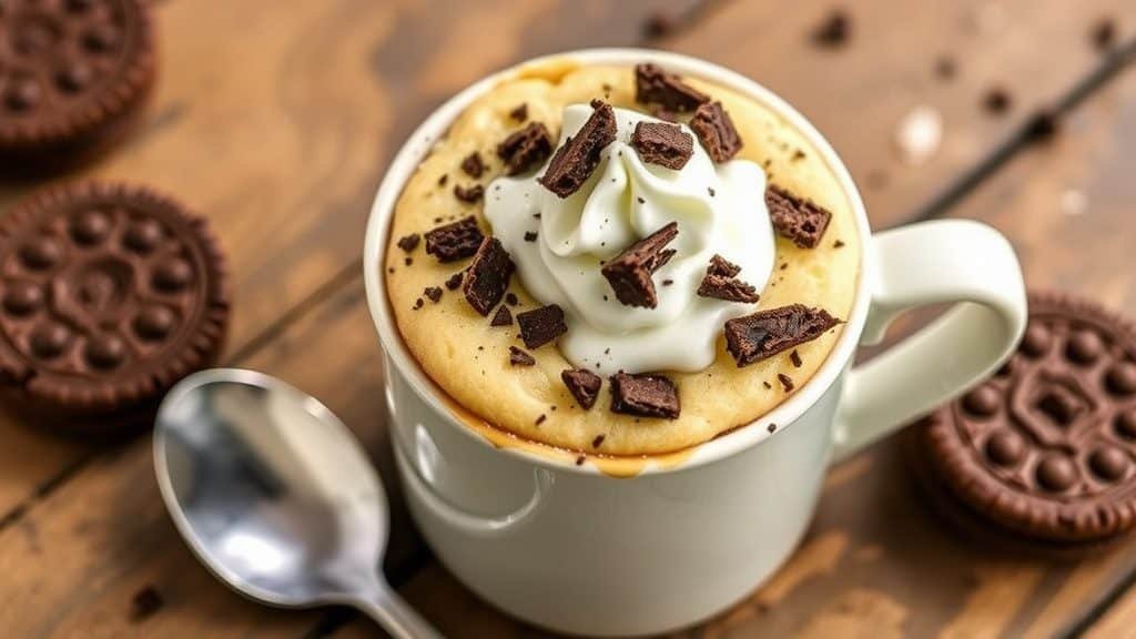 Cookies and Cream Mug Cake