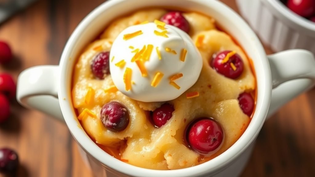 Cranberry Orange Mug Cake