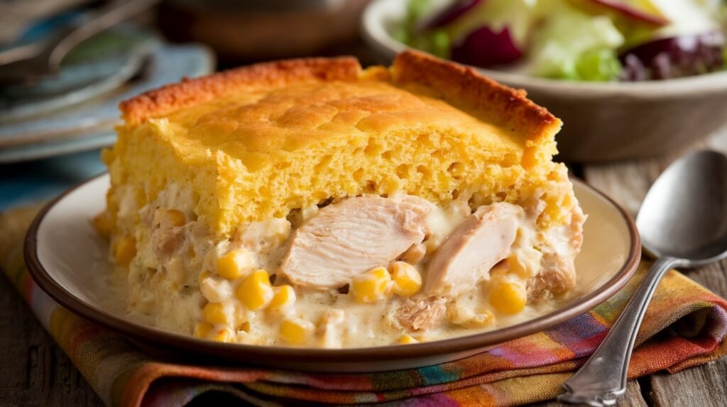 Creamy Chicken and Cornbread Casserole