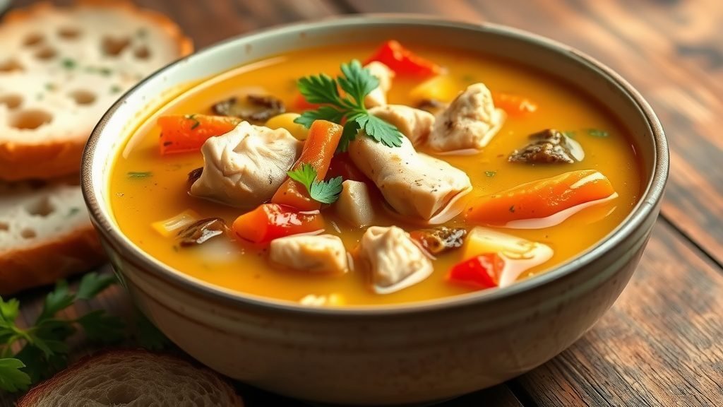 Garlic Butter Chicken Soup