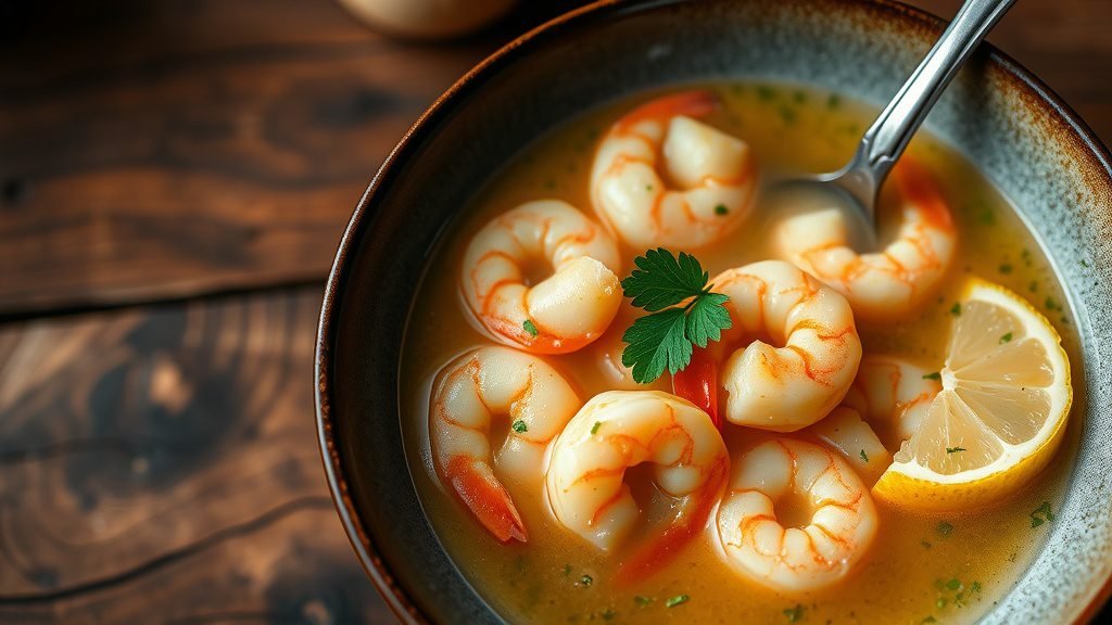 Garlic Butter Shrimp Soup