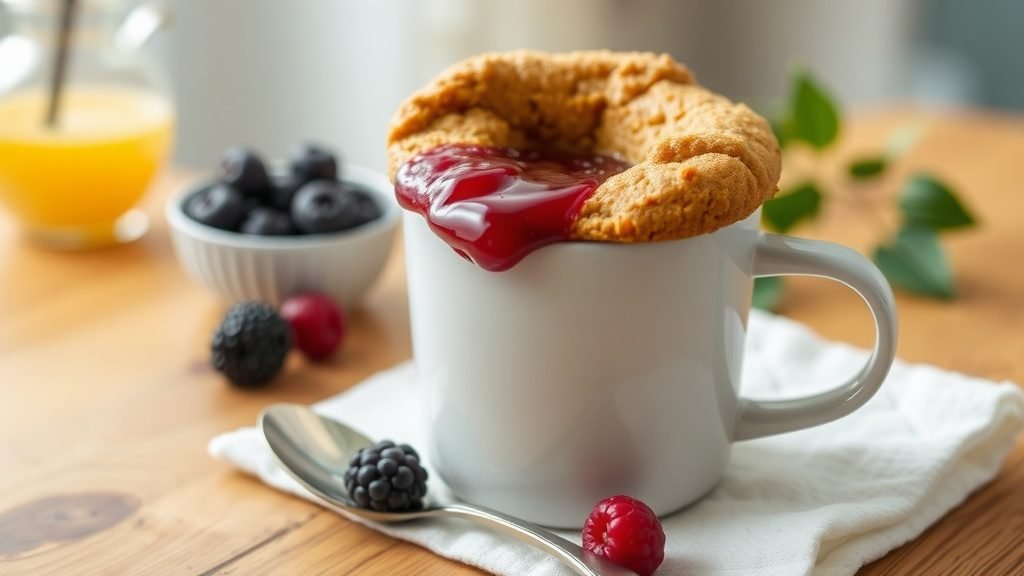 Peanut Butter & Jelly Mug Cake