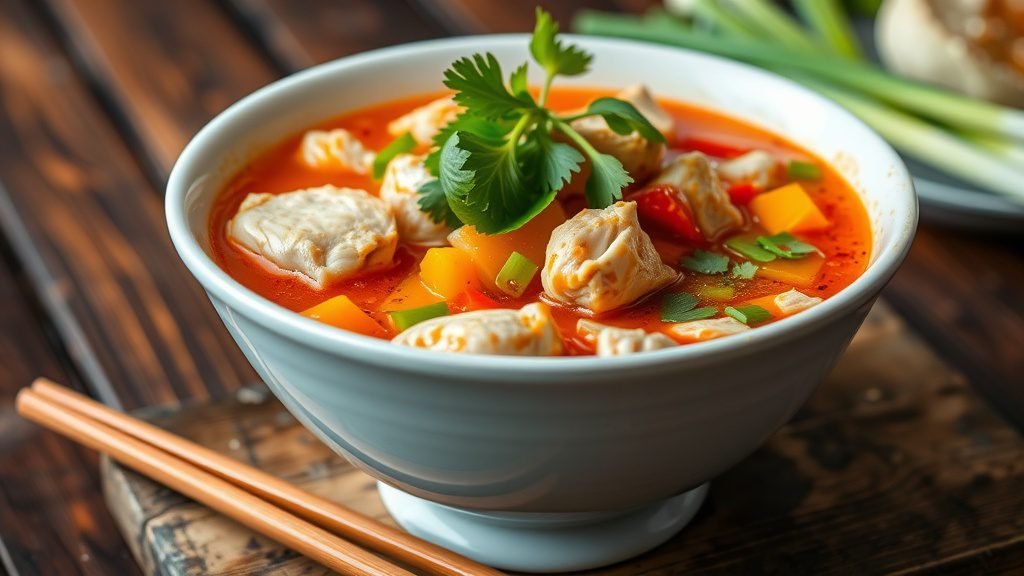 Spicy Sriracha Chicken Soup