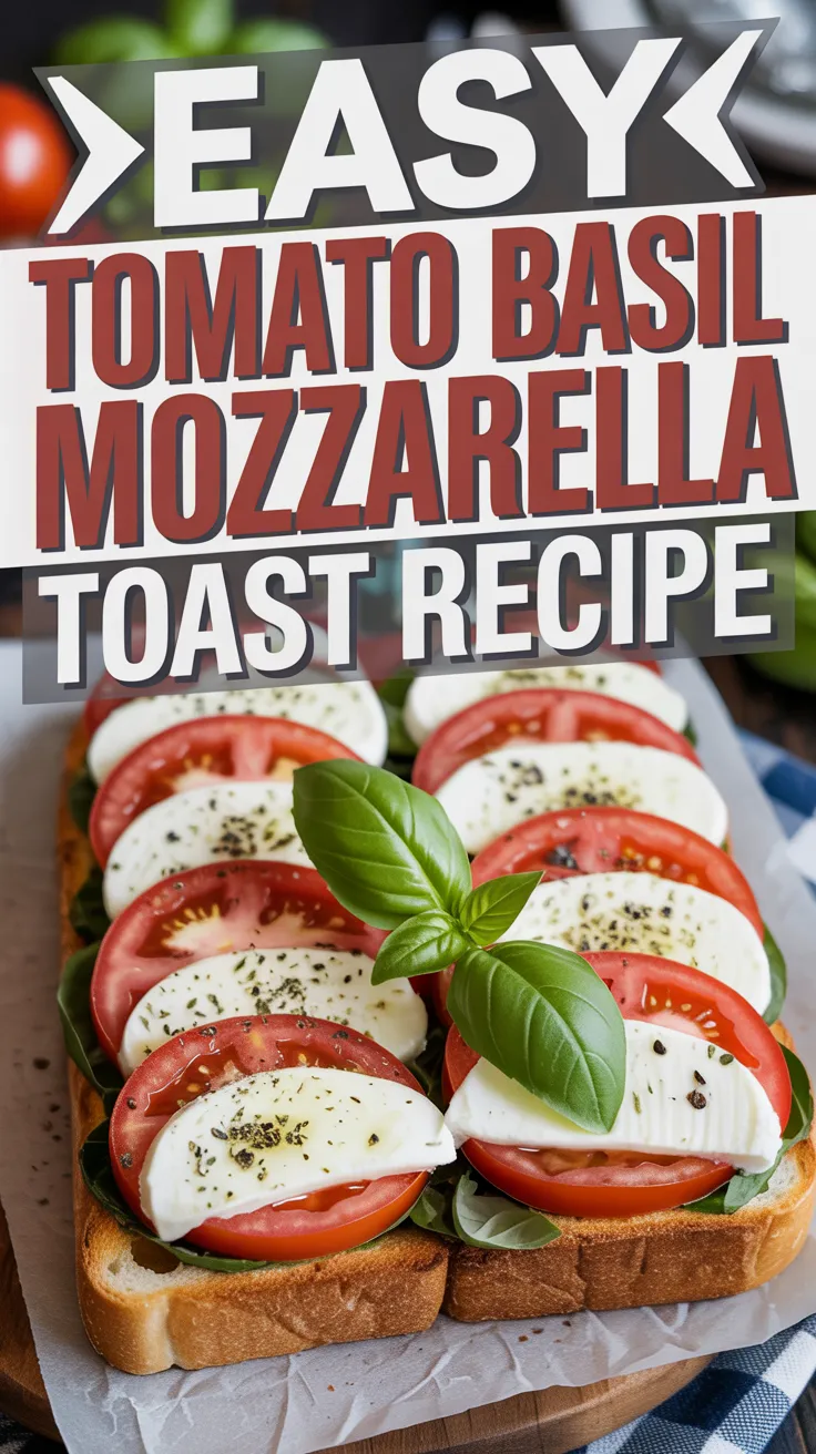 Tomato Basil Mozzarella Toast