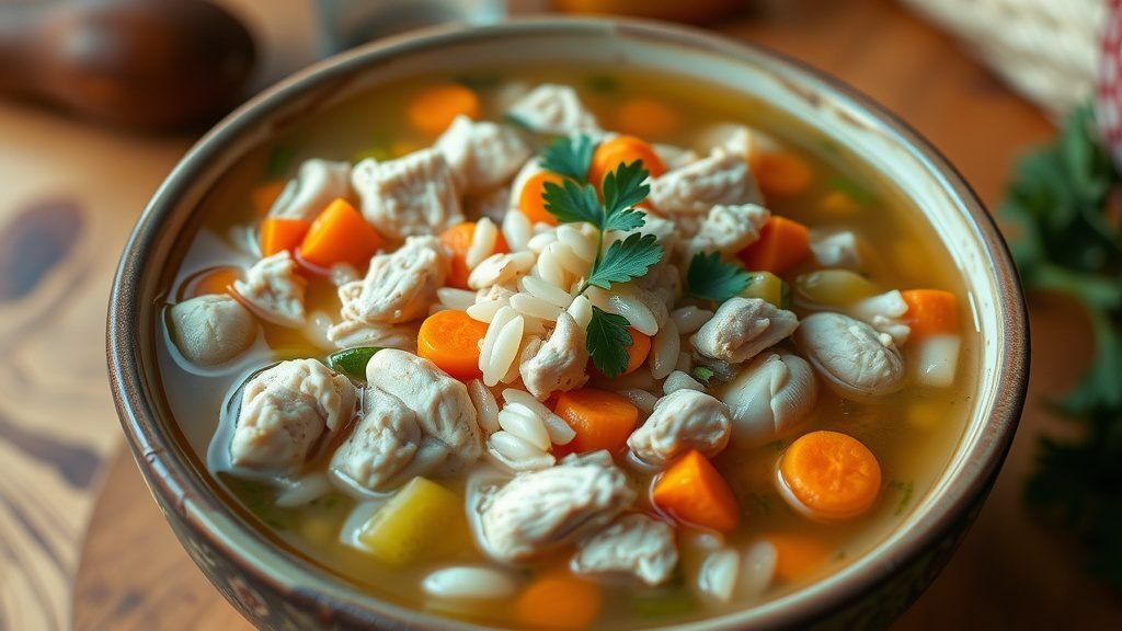 Old-Fashioned Chicken and Rice Soup