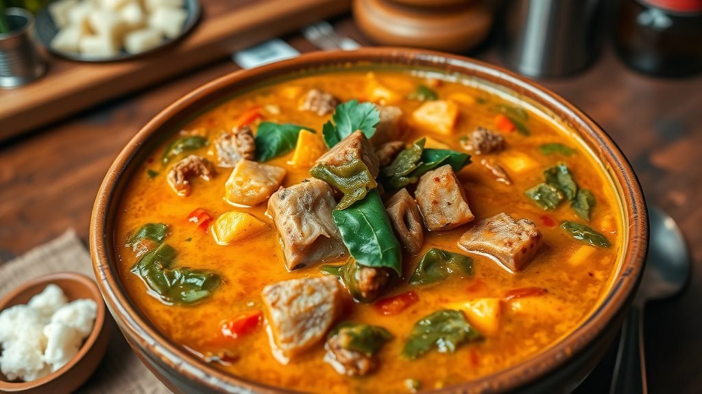 Nigerian Ogbono Soup (Thickened with Wild Mango Seeds)