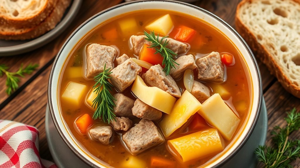 Ukrainian Kapusniak (Sauerkraut & Pork Soup)