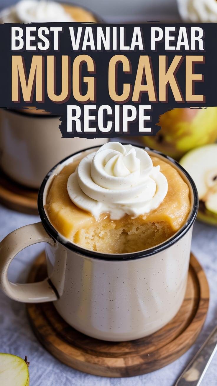 Vanilla Pear Mug Cake