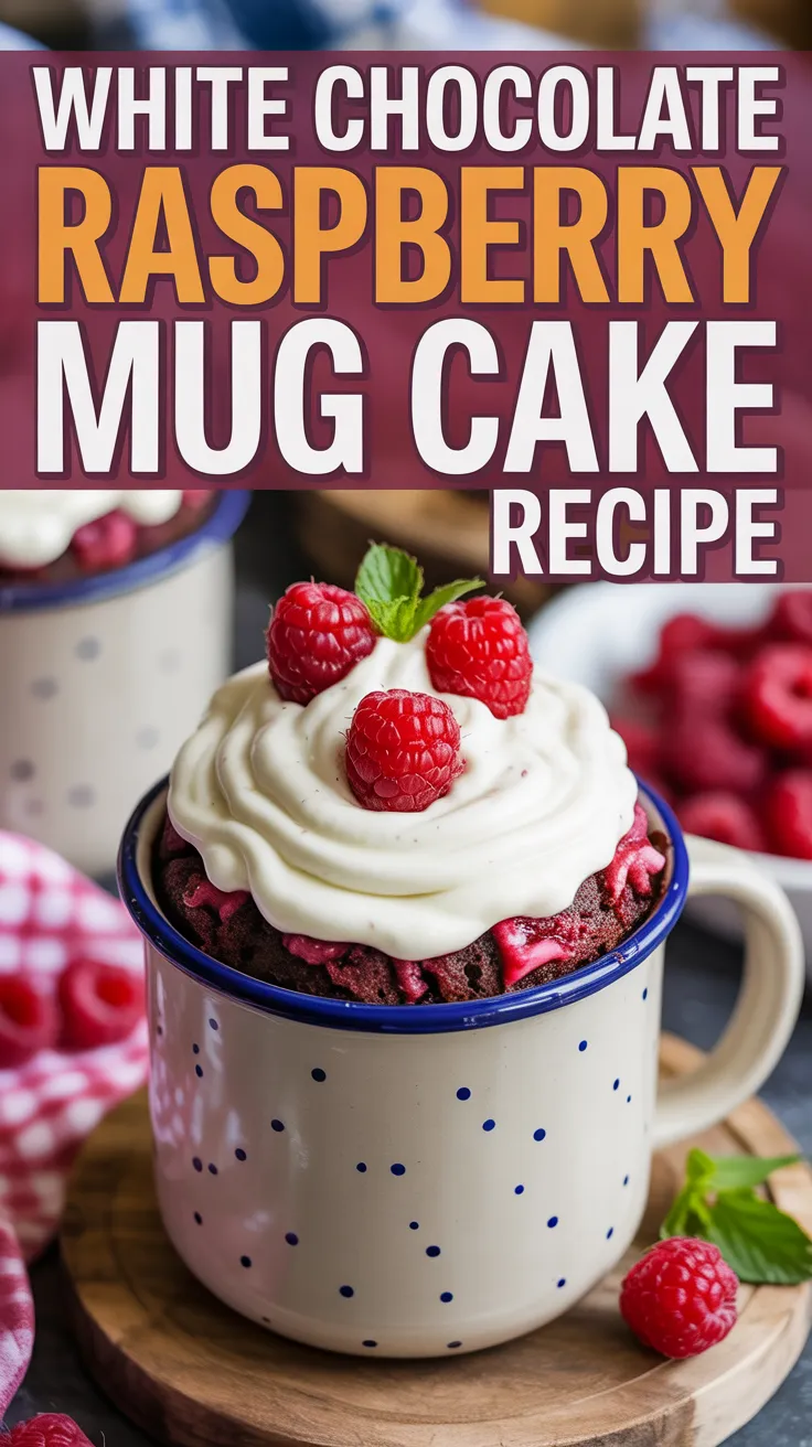 White Chocolate Raspberry Mug Cake