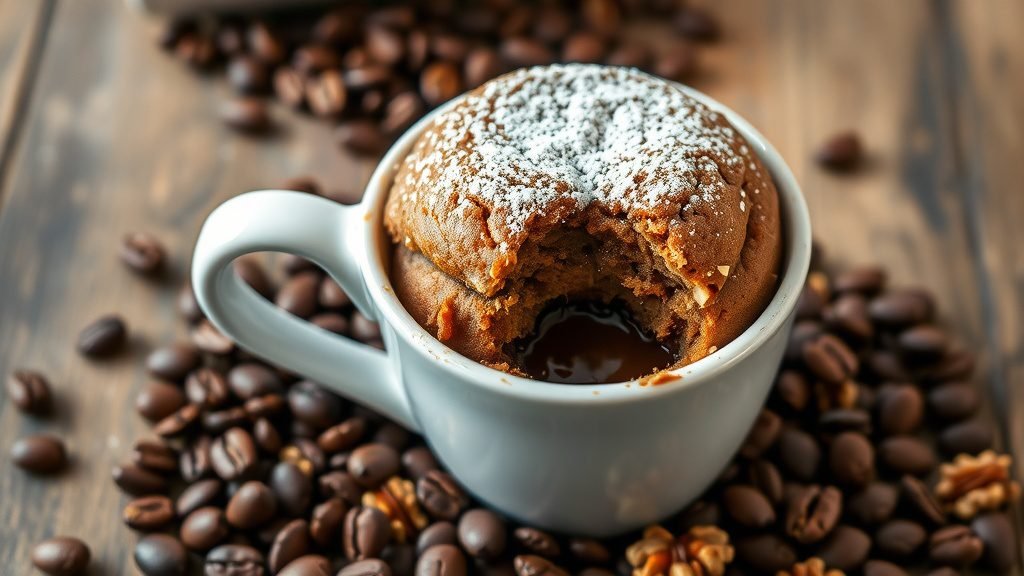 Espresso Walnut Mug Cake