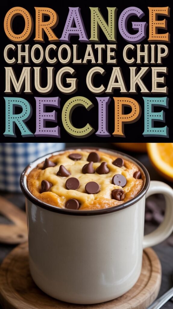 Zesty Orange Chocolate Chip Mug Cake