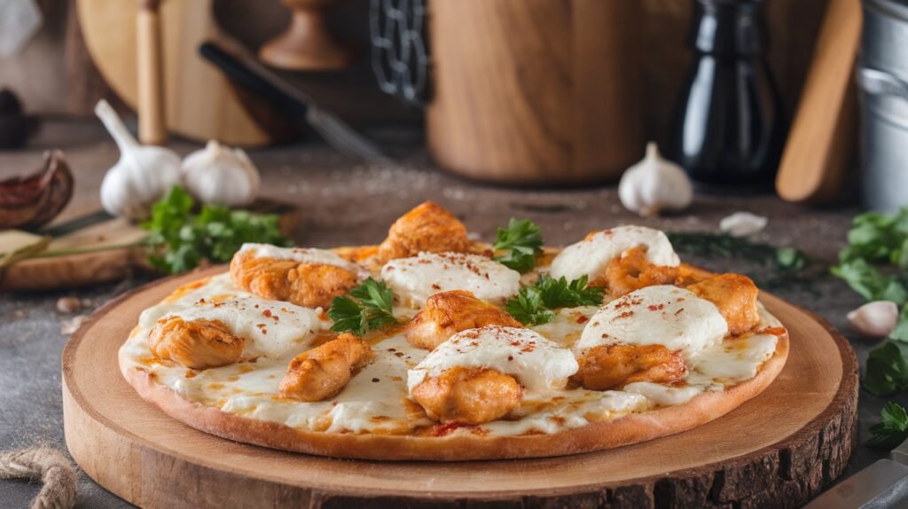 Chicken Scampi Flatbread Pizza