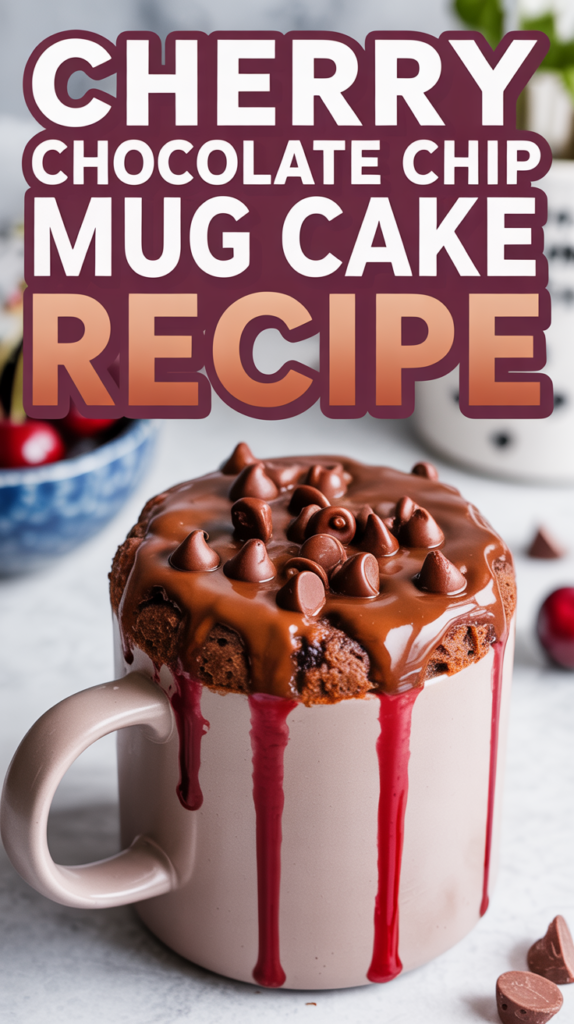Decadent Cherry Chocolate Chip Mug Cake