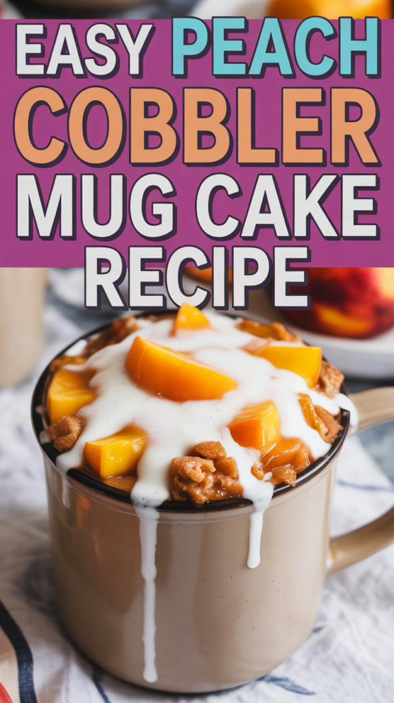 Quick and Delicious Peach Cobbler Mug Cake