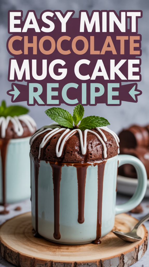 Quick and Decadent Mint Chocolate Mug Cake