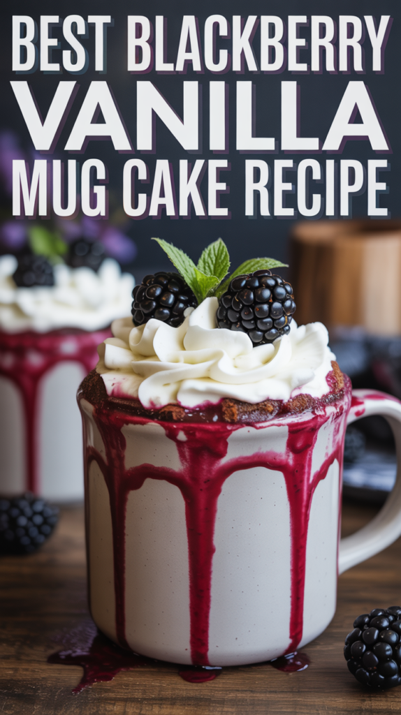 Quick Blackberry Vanilla Mug Cake Recipe