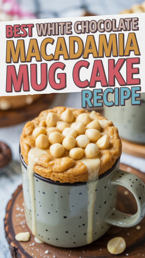Decadent White Chocolate Macadamia Mug Cake