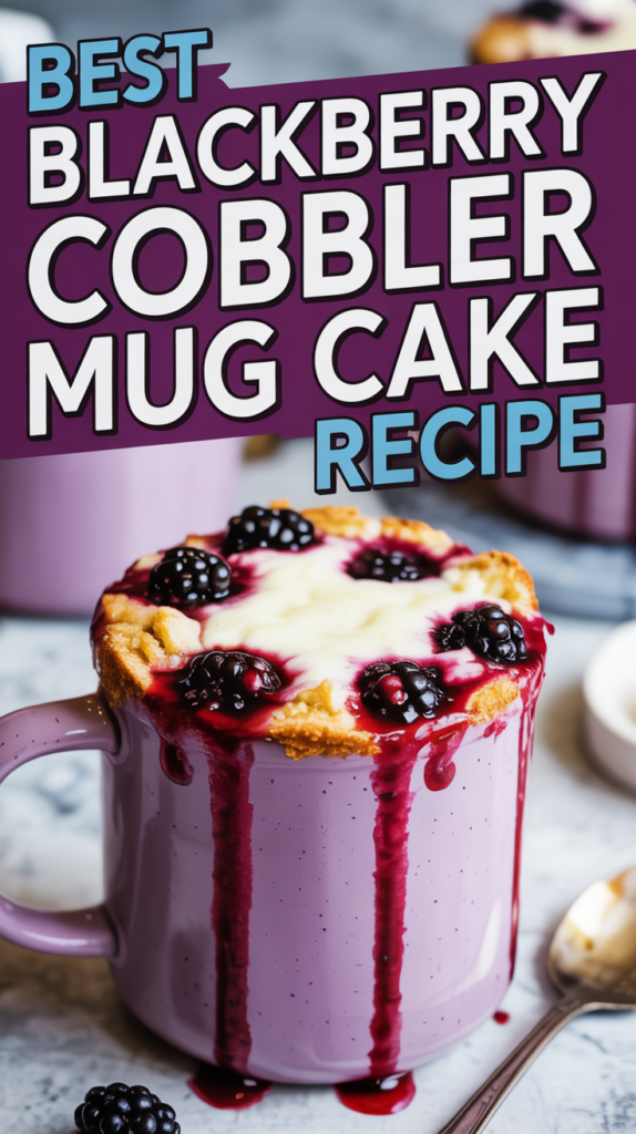 Quick Blackberry Cobbler Mug Cake Recipe