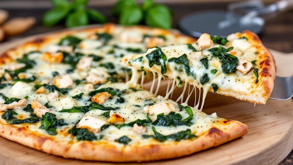 Spinach Artichoke Chicken Pizza