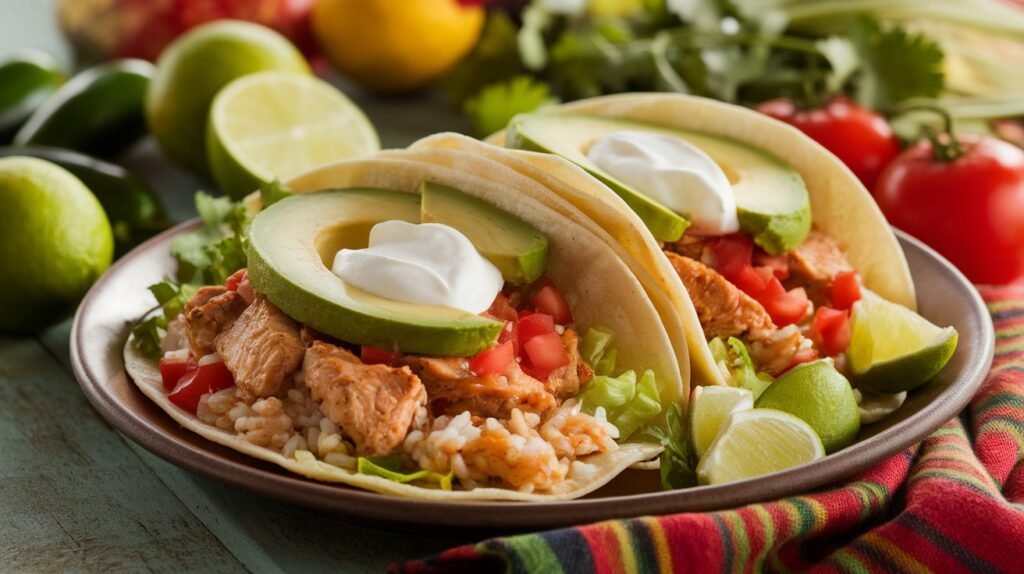 Chipotle Lime Chicken and Rice Tacos