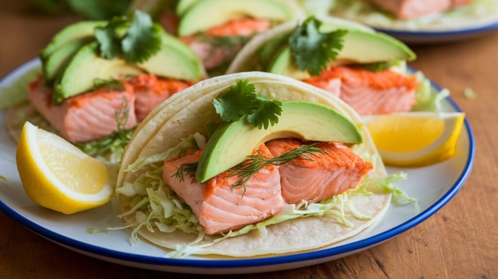 Lemon Dill Salmon Tacos